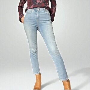 Scotch & Soda Light Blue Cropped Ankle Jeans Slim Fit Stretch Cotton 27